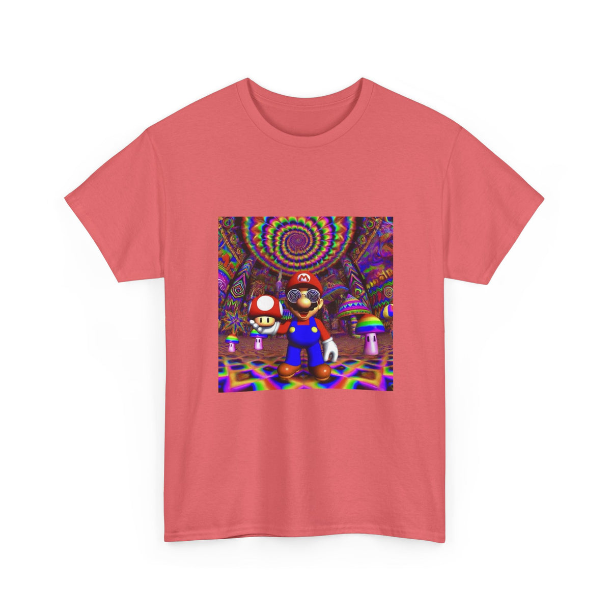 Tripping Mario Holding A Super Mushroom