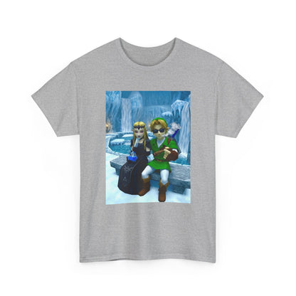 Link And Dark Zelda Chilling In Zora's Domain