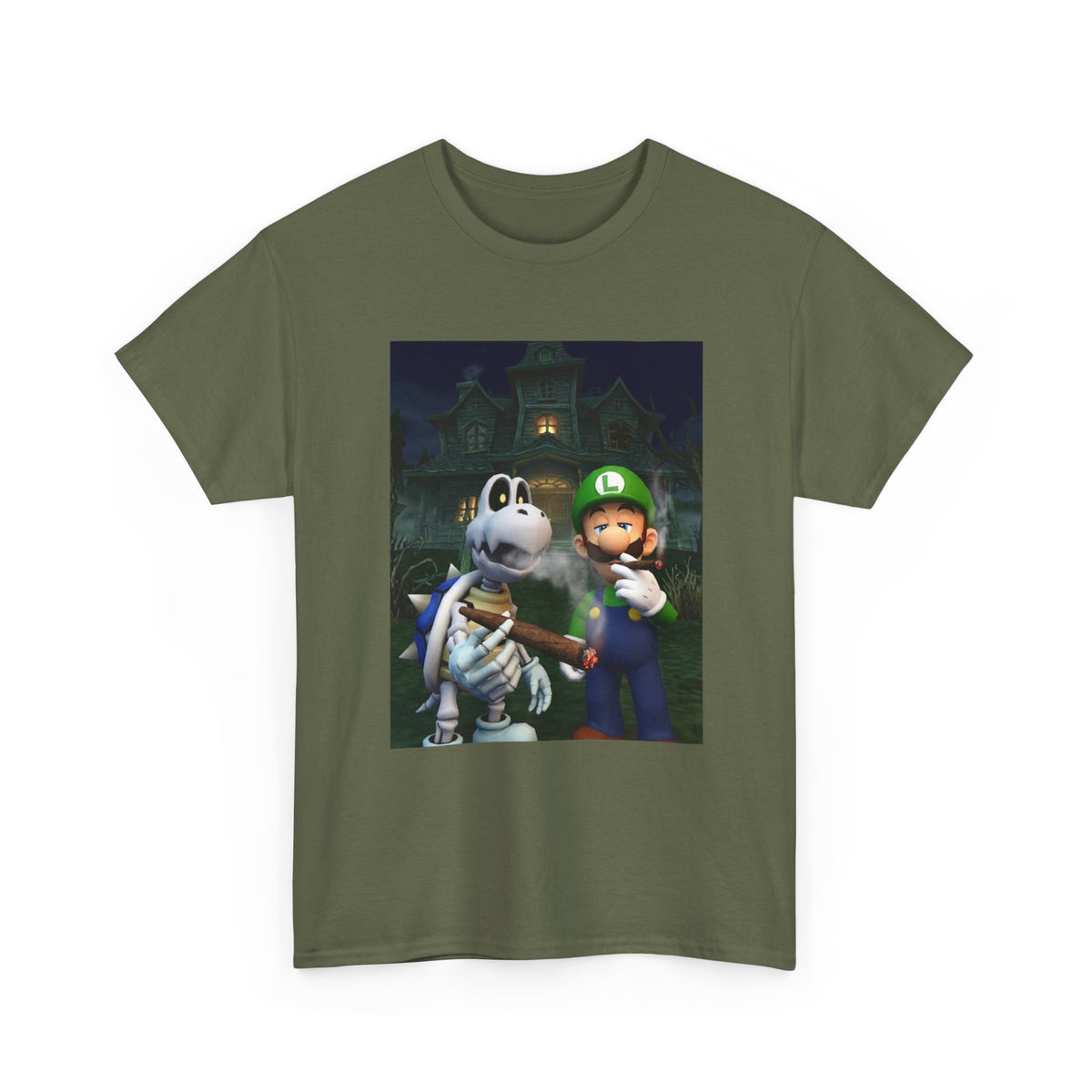 Luigi And Dry Bones Smoking Cigars