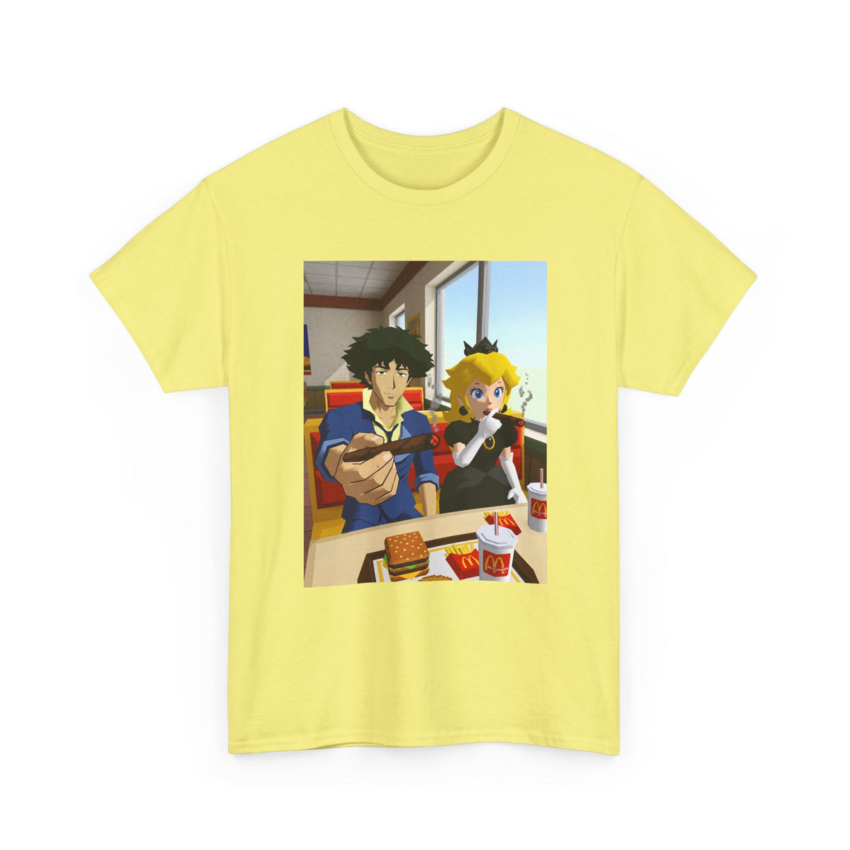Spike and Peach Smoking Fast Food Tee (Design 3)