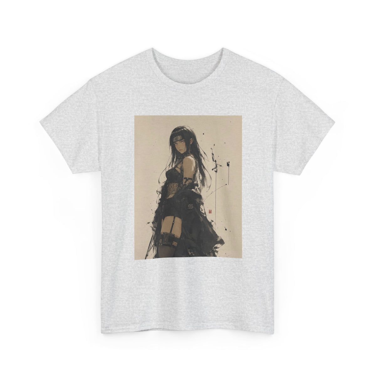 Anime Goth Girl Standing Confidently Tee