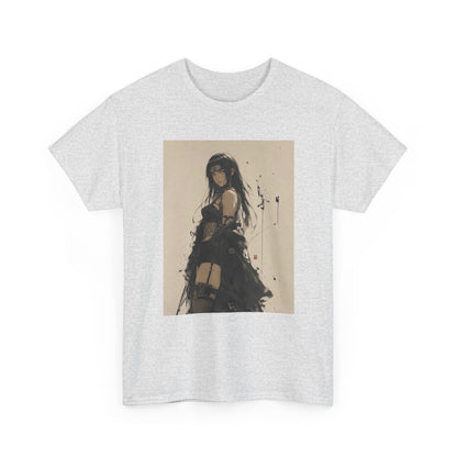 Anime Goth Girl Standing Confidently Tee
