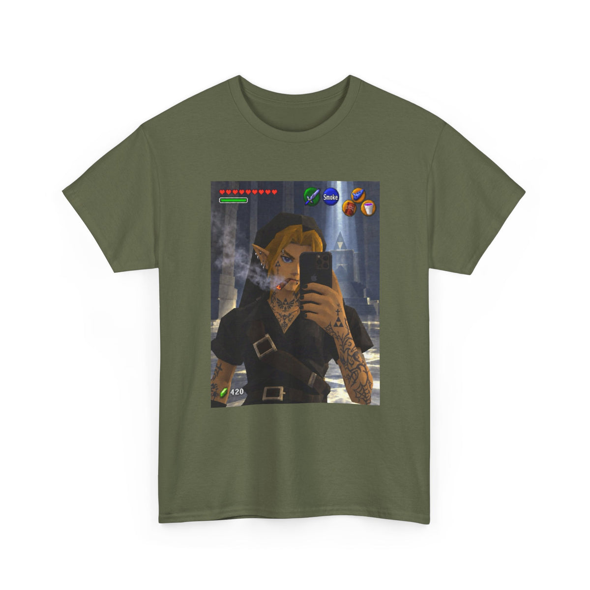 Edgy Link Smoking Selfie Tee