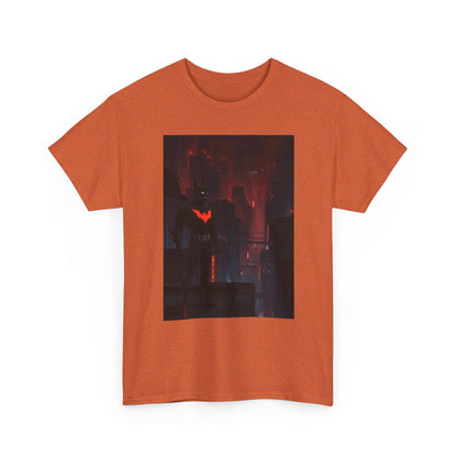 Cyberpunk Bat Hero In Neon City Tee