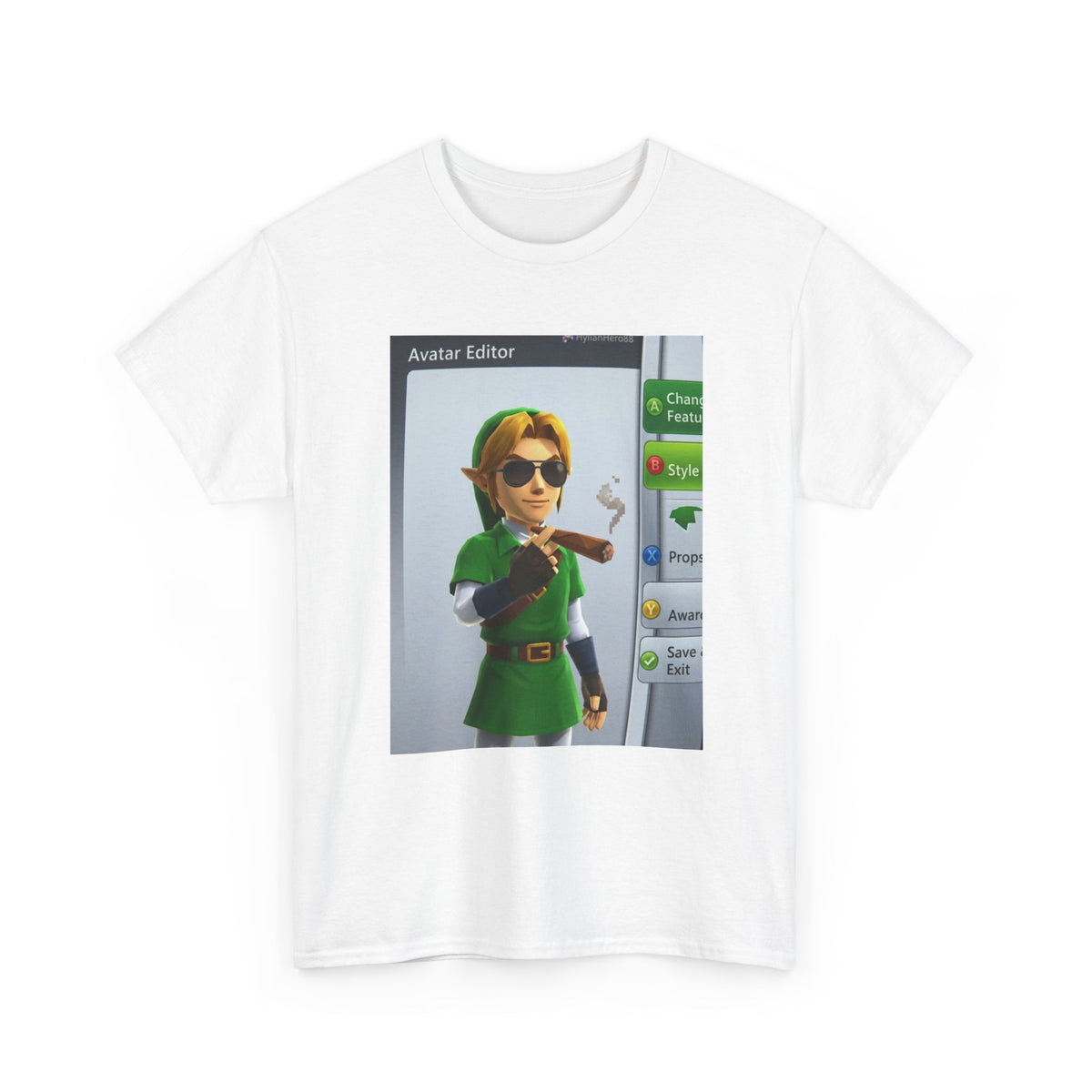 Hylian Hero Smoking A Stogie Tee