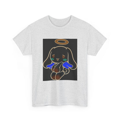 Melancholy Angel Dog Kneeling With Halo Tee