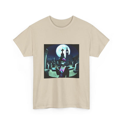 Gothic Hello Kitty Giving Finger Graveyard Tee