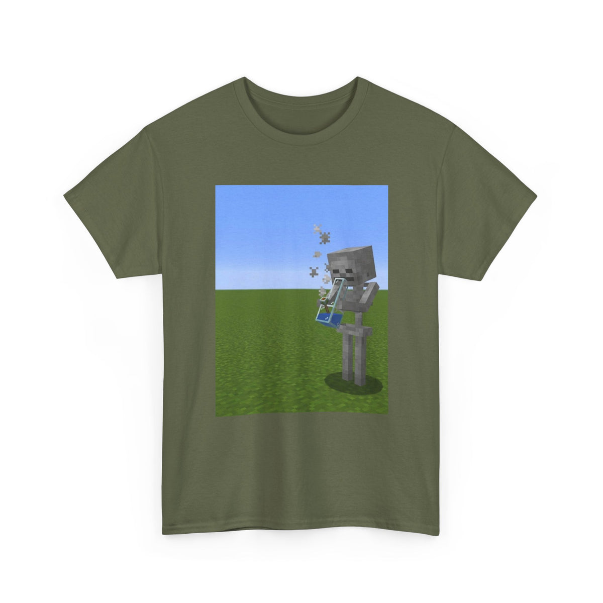 Minecraft Skeleton Taking A Hit Tee