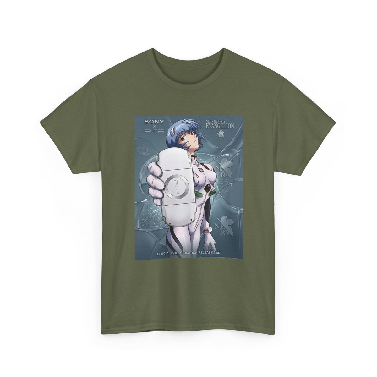 Rei Ayanami Holds PSP Collaboration Tee