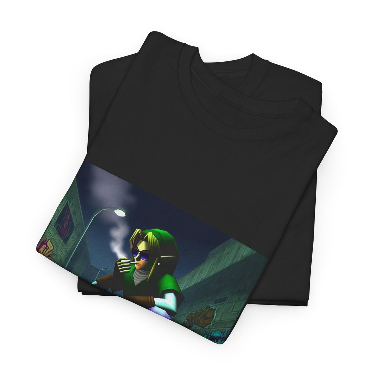 Skater Link Smoking In Dark Alley Tee