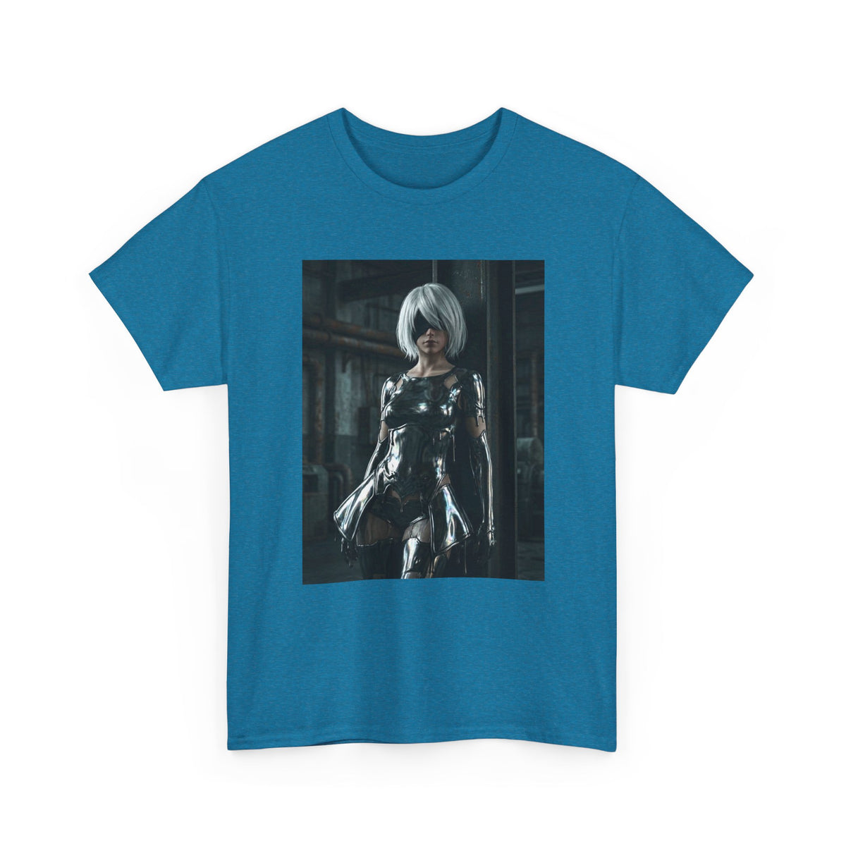 Chrome 2B Leaning In Industrial Scene