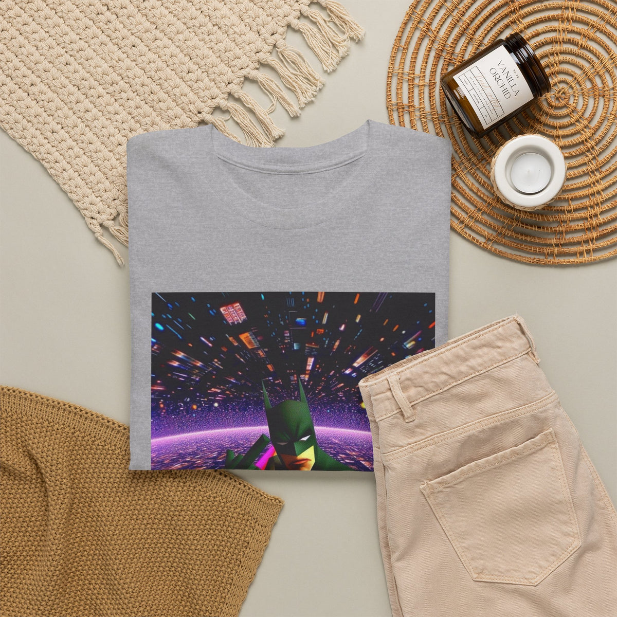 Batman Flips Off Reality On Psychedelic Tee