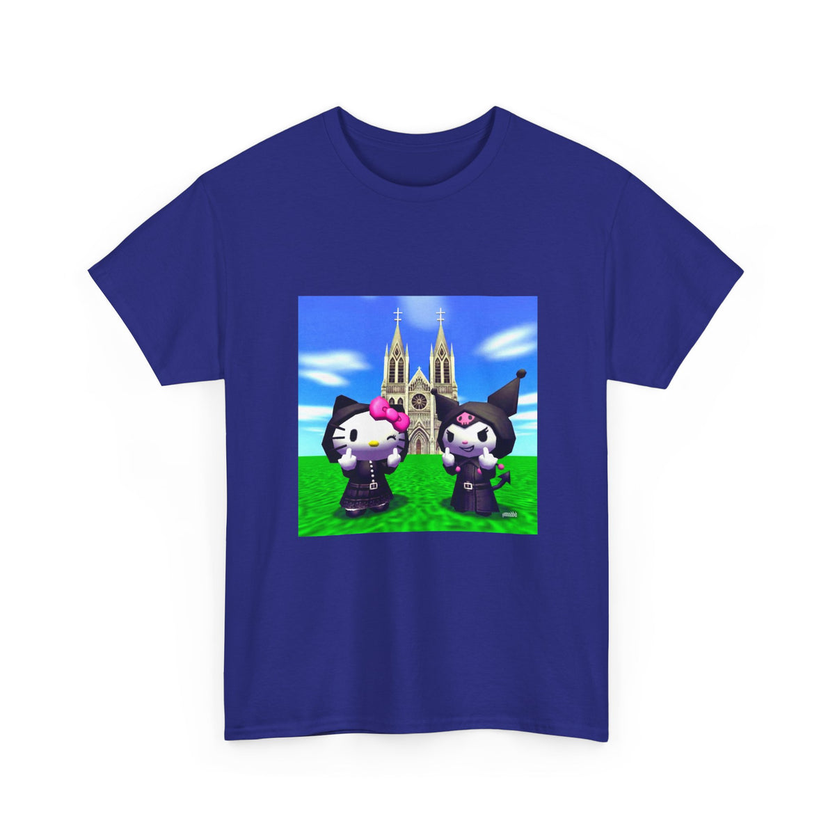 Goth Hello Kitty Kuromi Flipping Off Church
