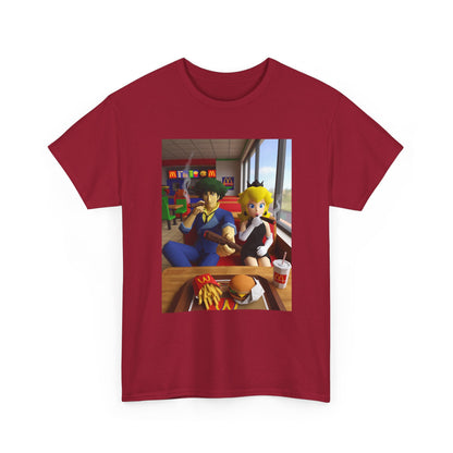 Spike and Peach Smoking Fast Food Tee
