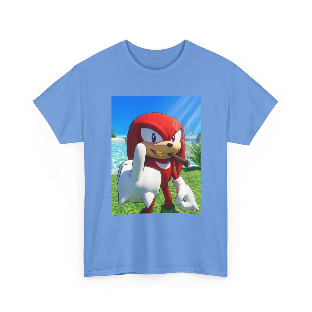 Knuckles Smoking Cigar On Tropical Beach