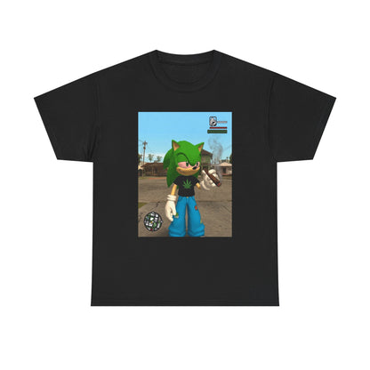 Green Hedgehog Smoking Blunt In San Andreas Tee