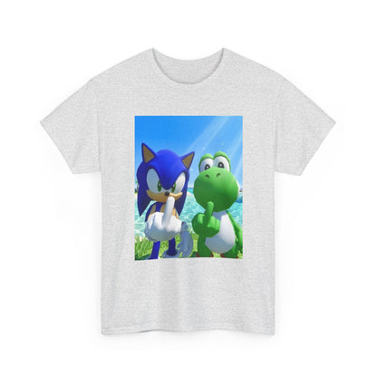 Sonic And Yoshi Flipping Off On The Beach