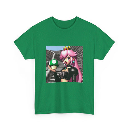 Goth Peach Holding A Green Mushroom Tee