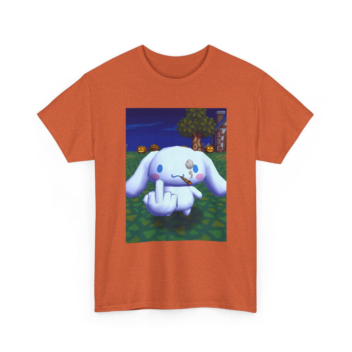Cinnamoroll Smoking Blunt Flipping Bird Tee