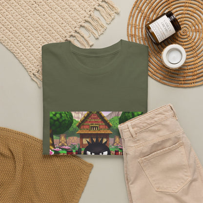 Grumpy Black Bird Flipping Off Tee