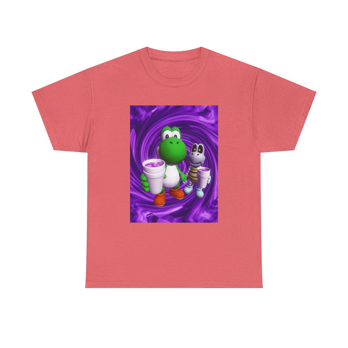 Yoshi And Dry Bones Sipping Purple Tee