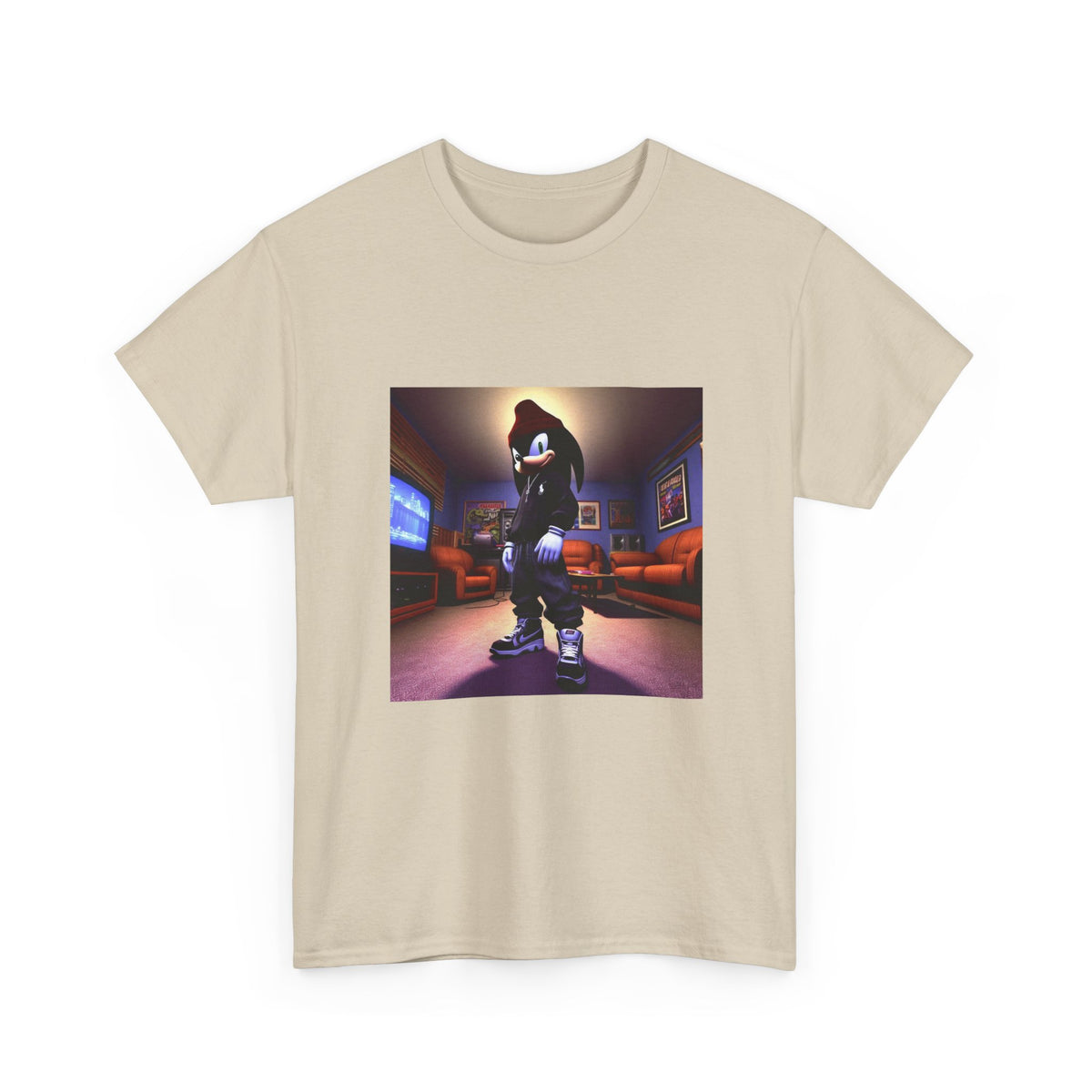 Edgy Hedgehog In Streetwear Drip Tee