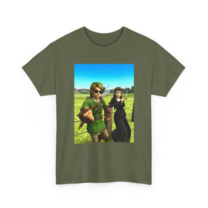 Link and Zelda Smoking Cigars In A Field