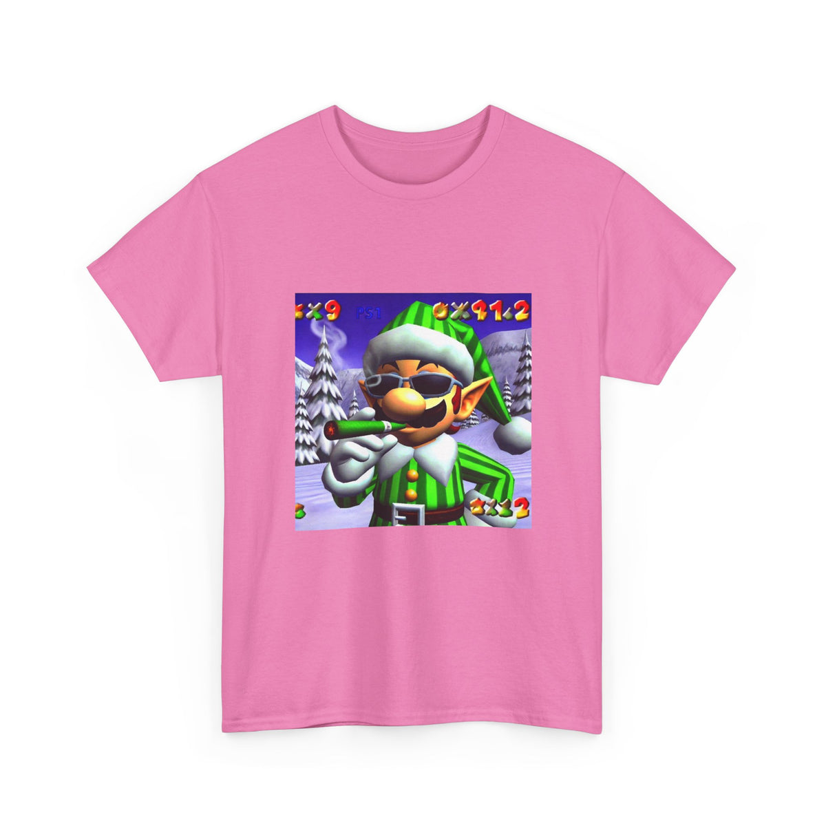 Elf Mario Smoking In Snowy Mountains