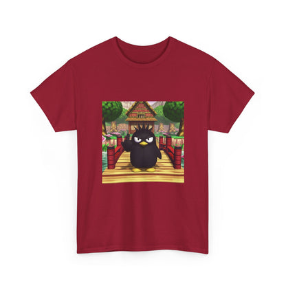 Grumpy Black Bird Flipping Off Tee