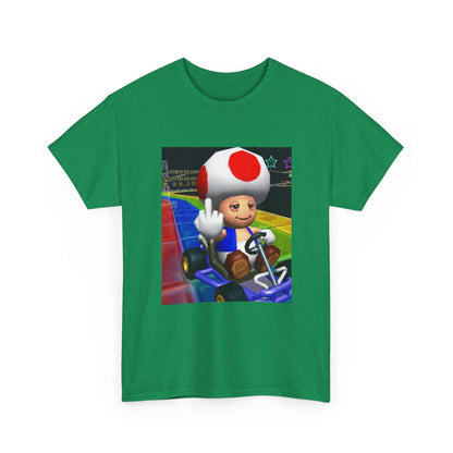 Stoned Toad Driving Kart Flipping Bird