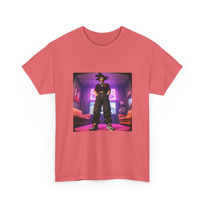 Goku Drip Standing Tall In Neon Room