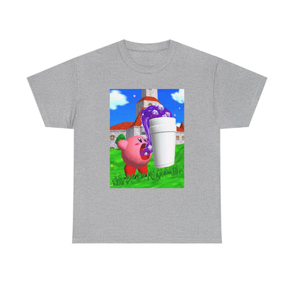 Kirby Sipping Lean In Mushroom Kingdom Tee