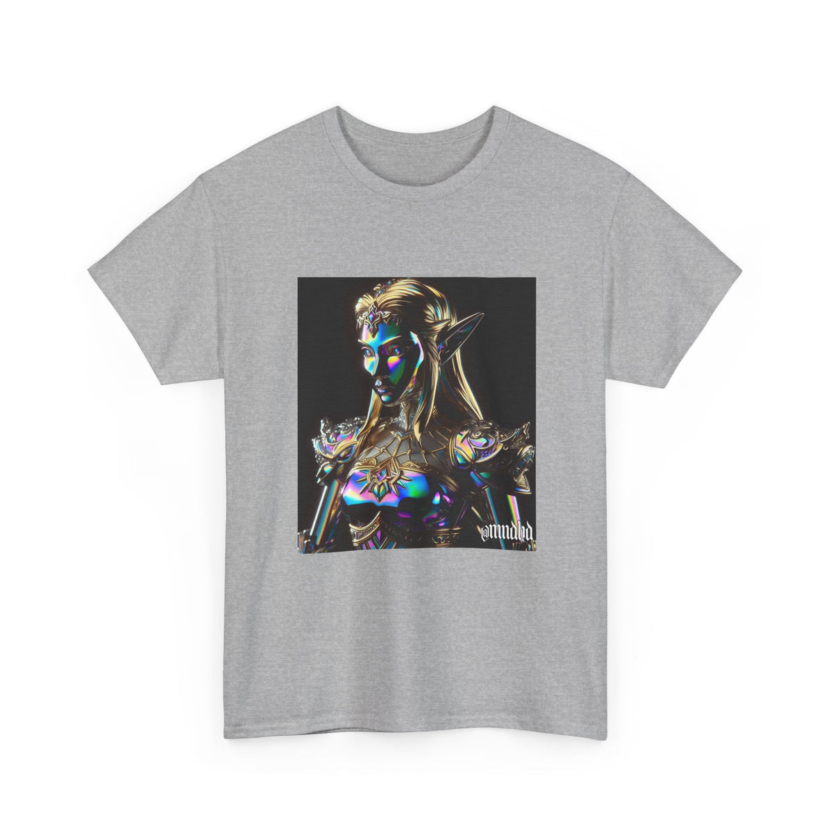 Iridescent Elven Warrior Princess Chrome Tee