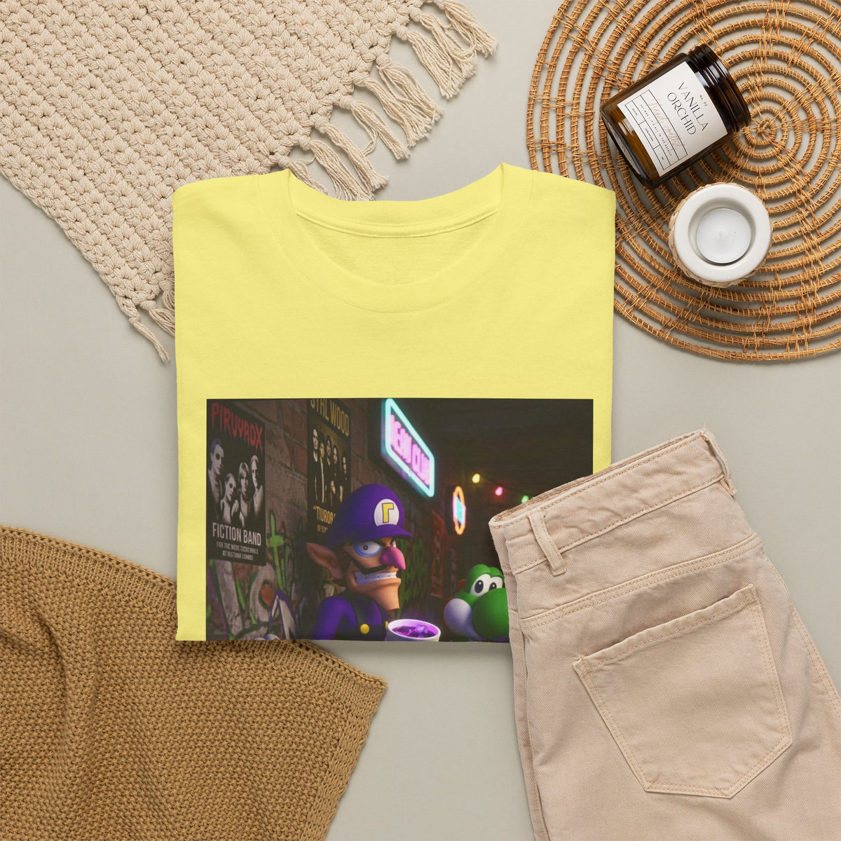 Waluigi, Yoshi, And Dry Bones Leanin' Chill Tee