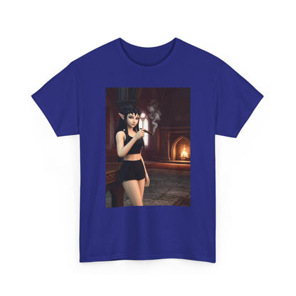 Dark Elf Girl Smoking Cigar Tee