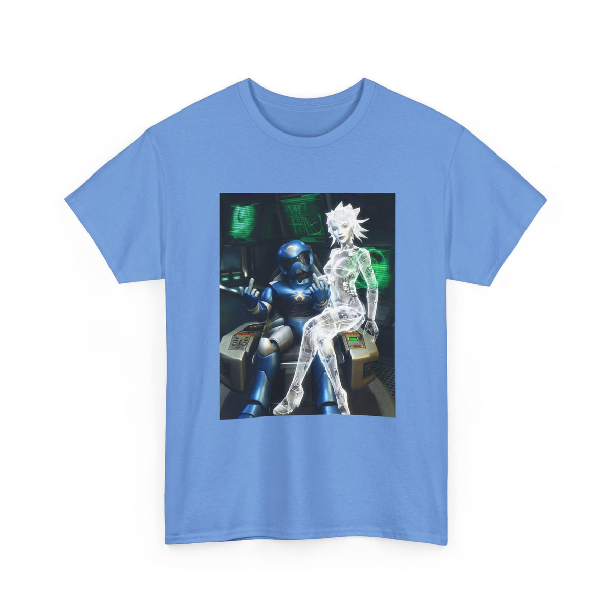 Cyborg & Hologram Flipping The Bird Tee