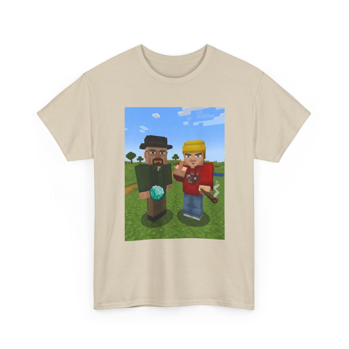 Pixelated Duo In The Green Field Tee