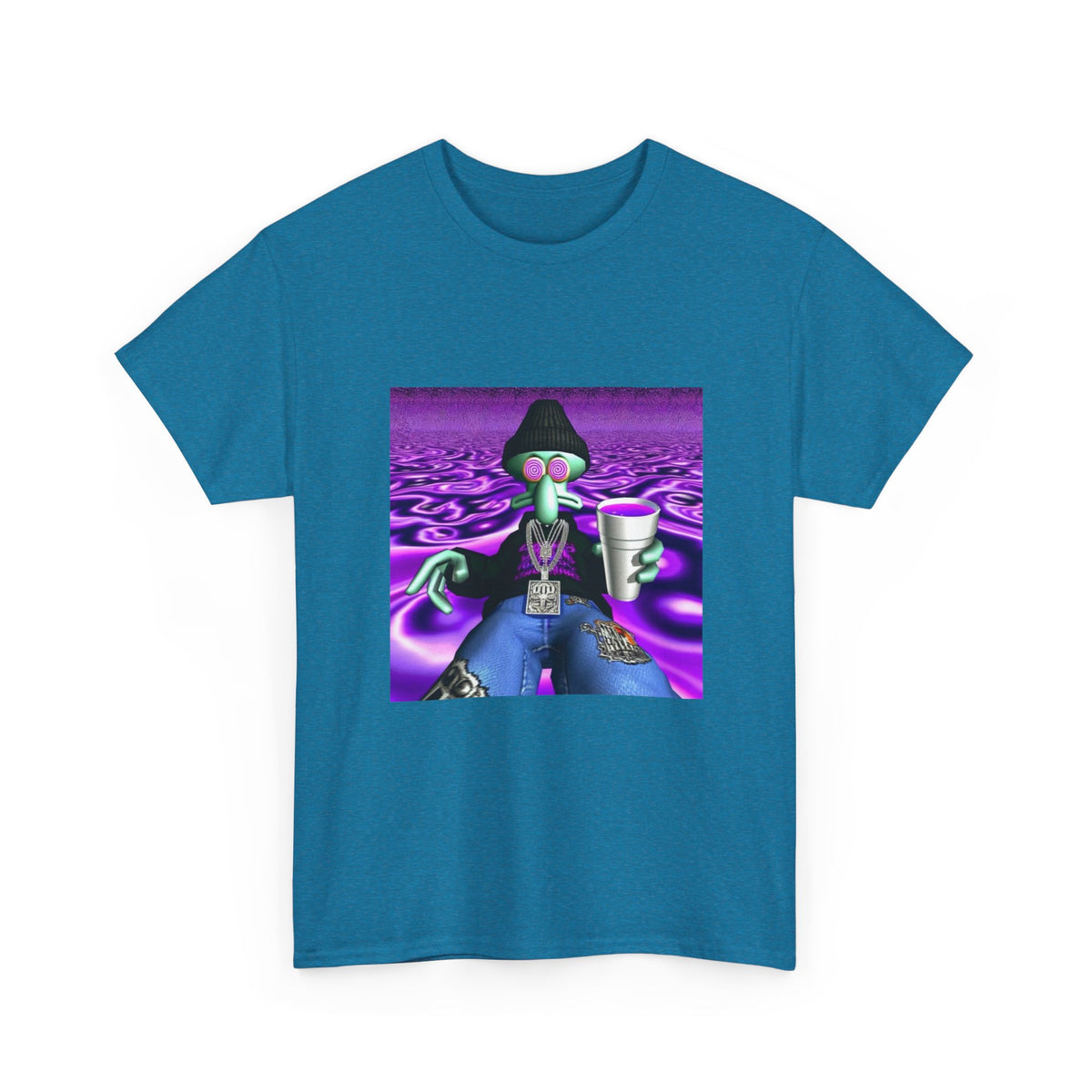 Squidward Sipping Lean In A Purple Haze