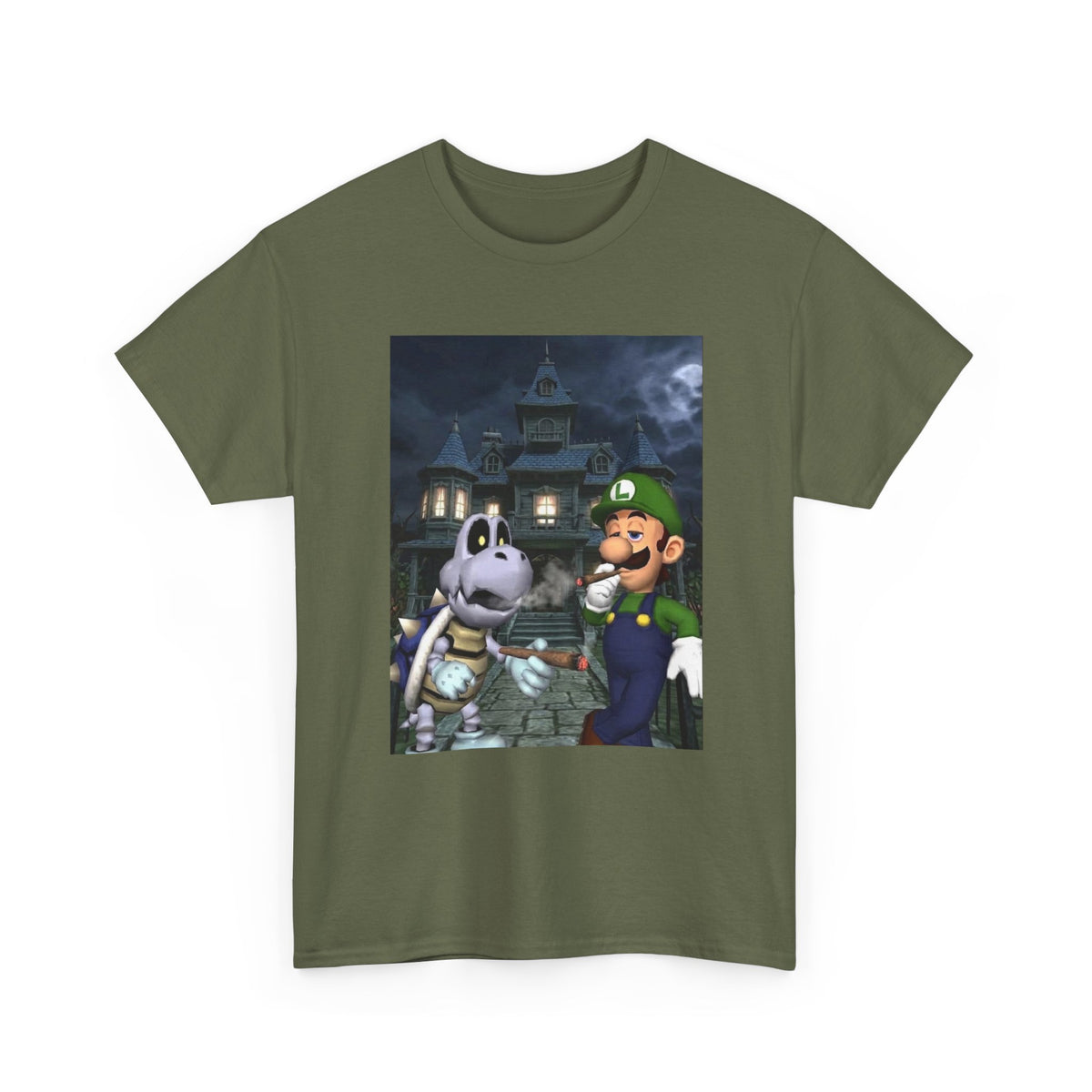Luigi and Dry Bones Hotboxing Haunted Mansion Tee