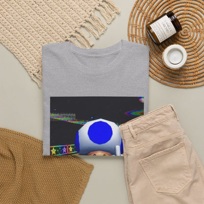 Blue Toad Flipping Off On Rainbow Road Tee