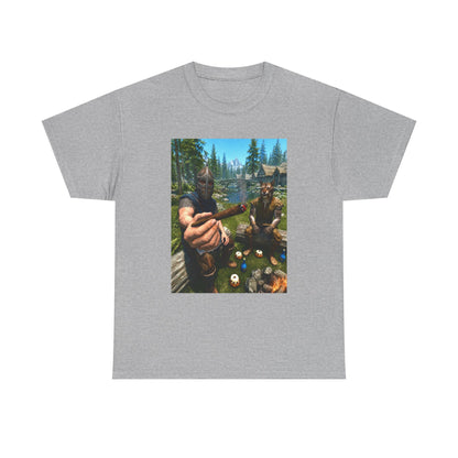 Dragonborn Khajiit Blazing In Skyrim Tee