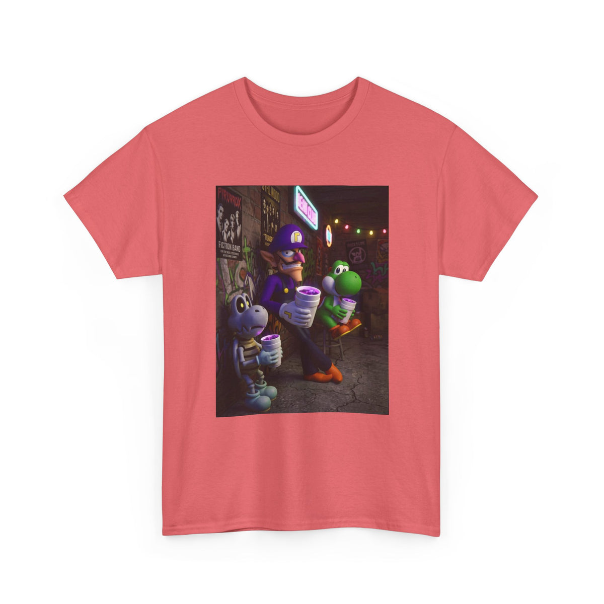 Waluigi, Yoshi, And Dry Bones Leanin' Chill Tee
