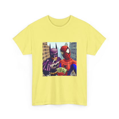 Batman Smoking, Spidey With Stacks Tee