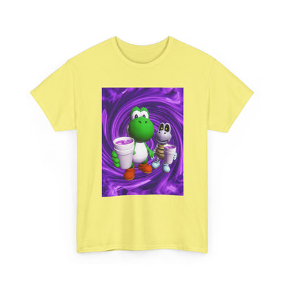 Yoshi And Dry Bones Sipping Purple Tee