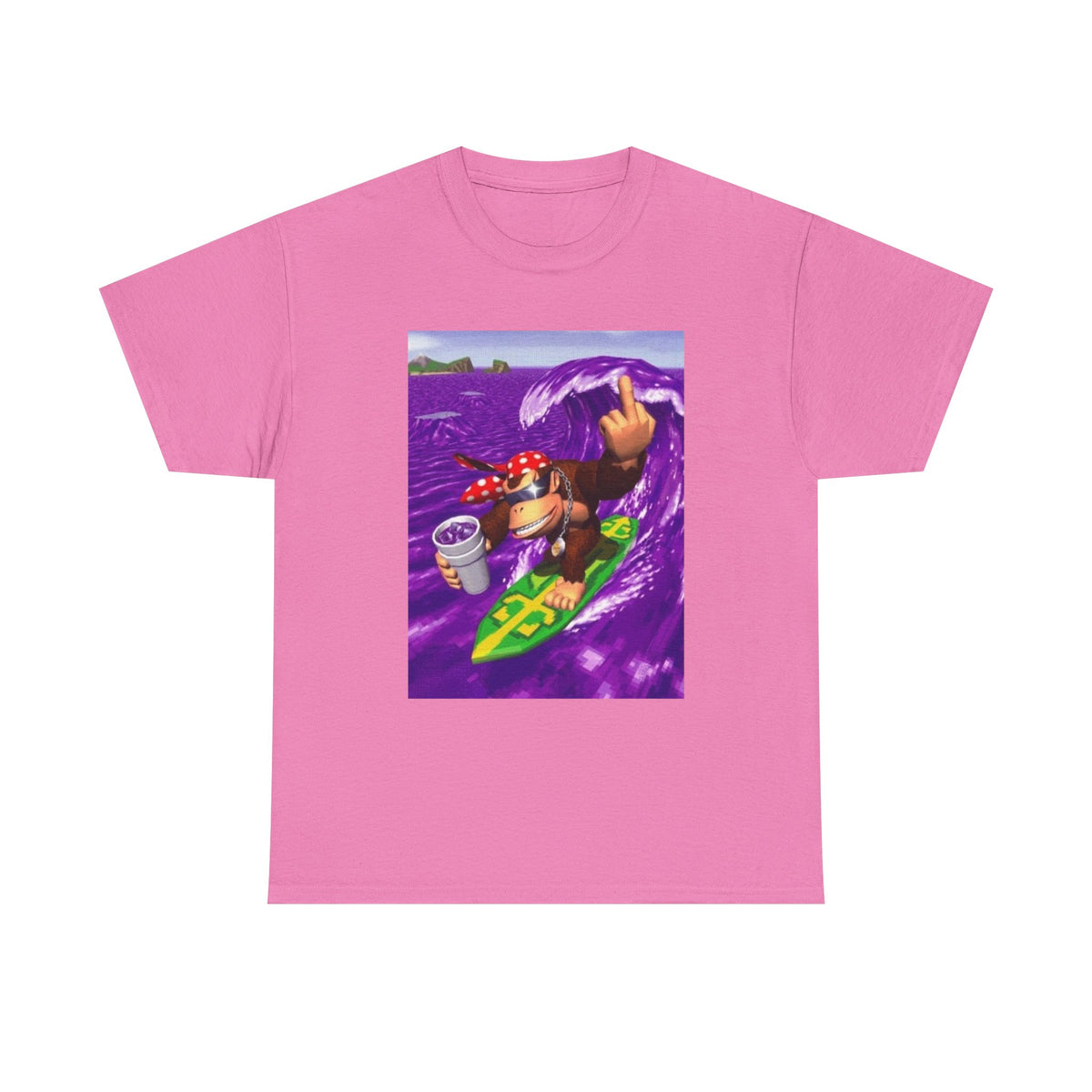 Diddy Kong Surfing Purple Wave Tee