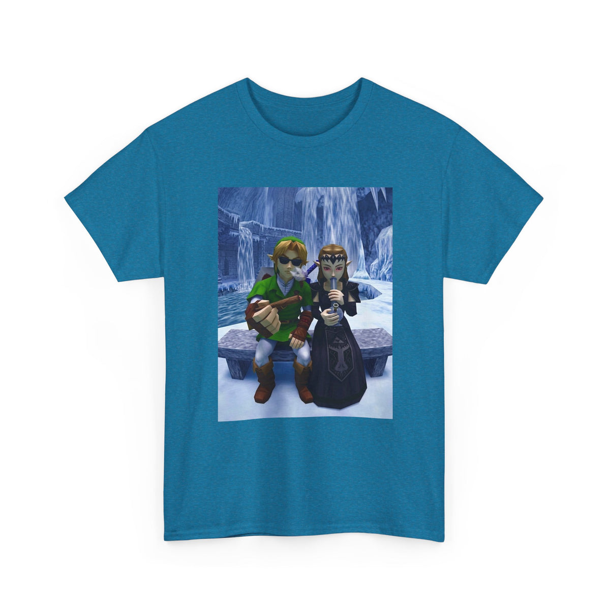 Link And Zelda Chilling In Ice Palace