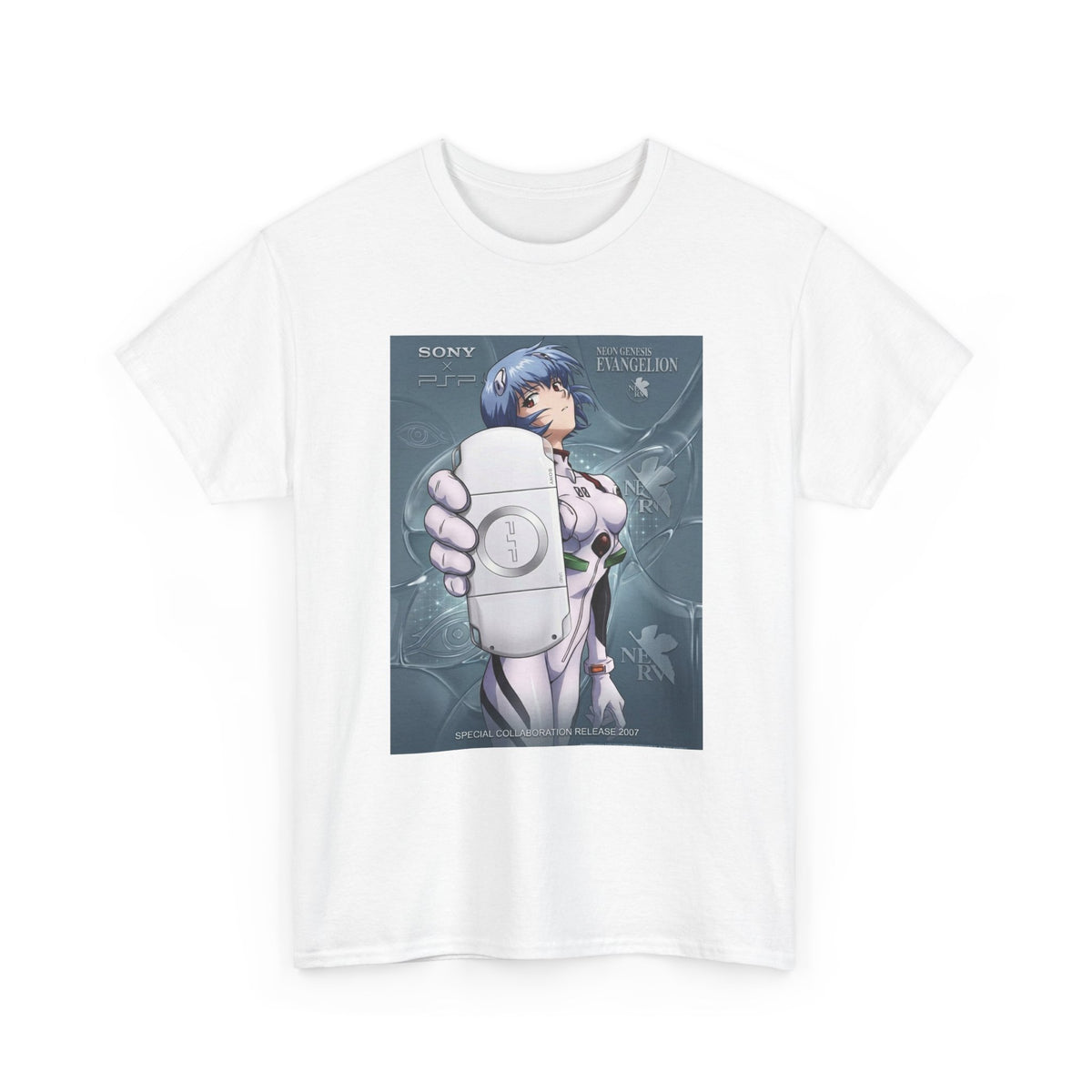 Rei Ayanami Holds PSP Collaboration Tee