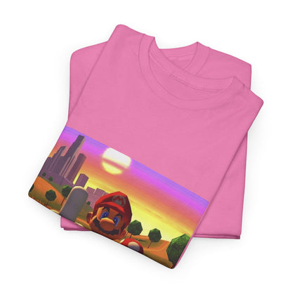 Mario And Mushroom Flipping Off Tee