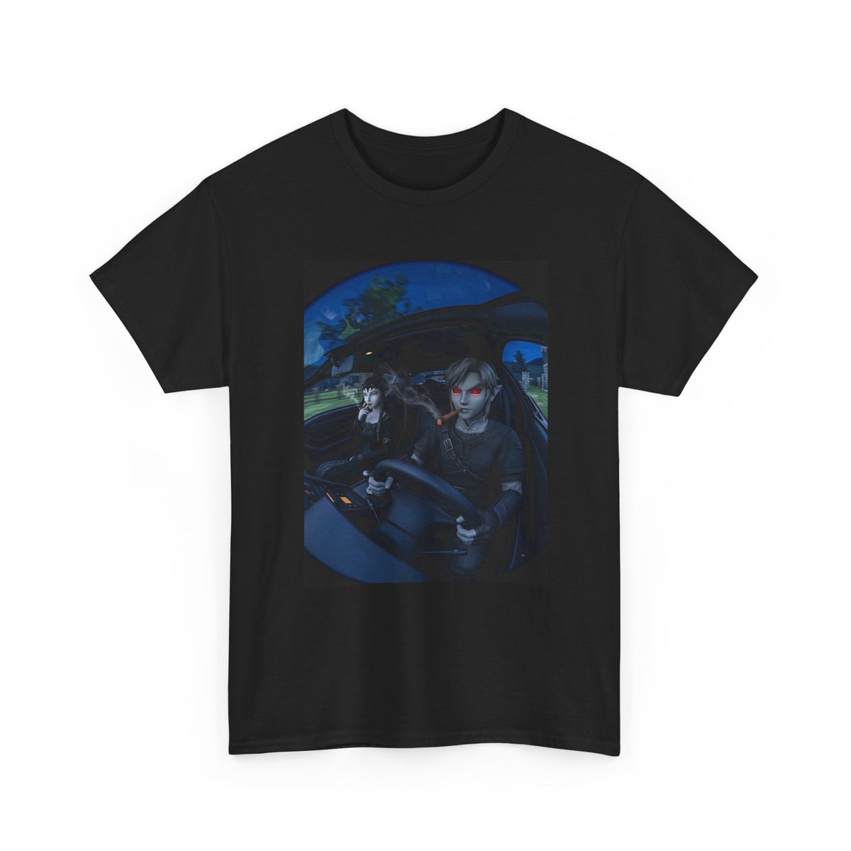 Dark Link And Zelda Cruising And Smoking