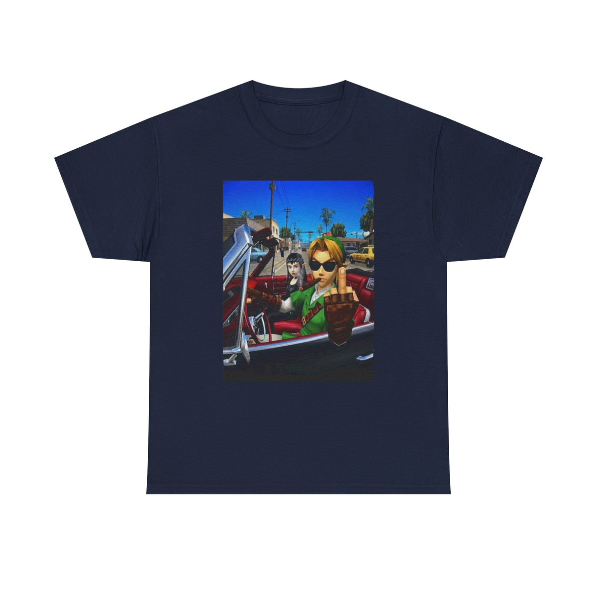 Link Flipping The Bird In Convertible Tee